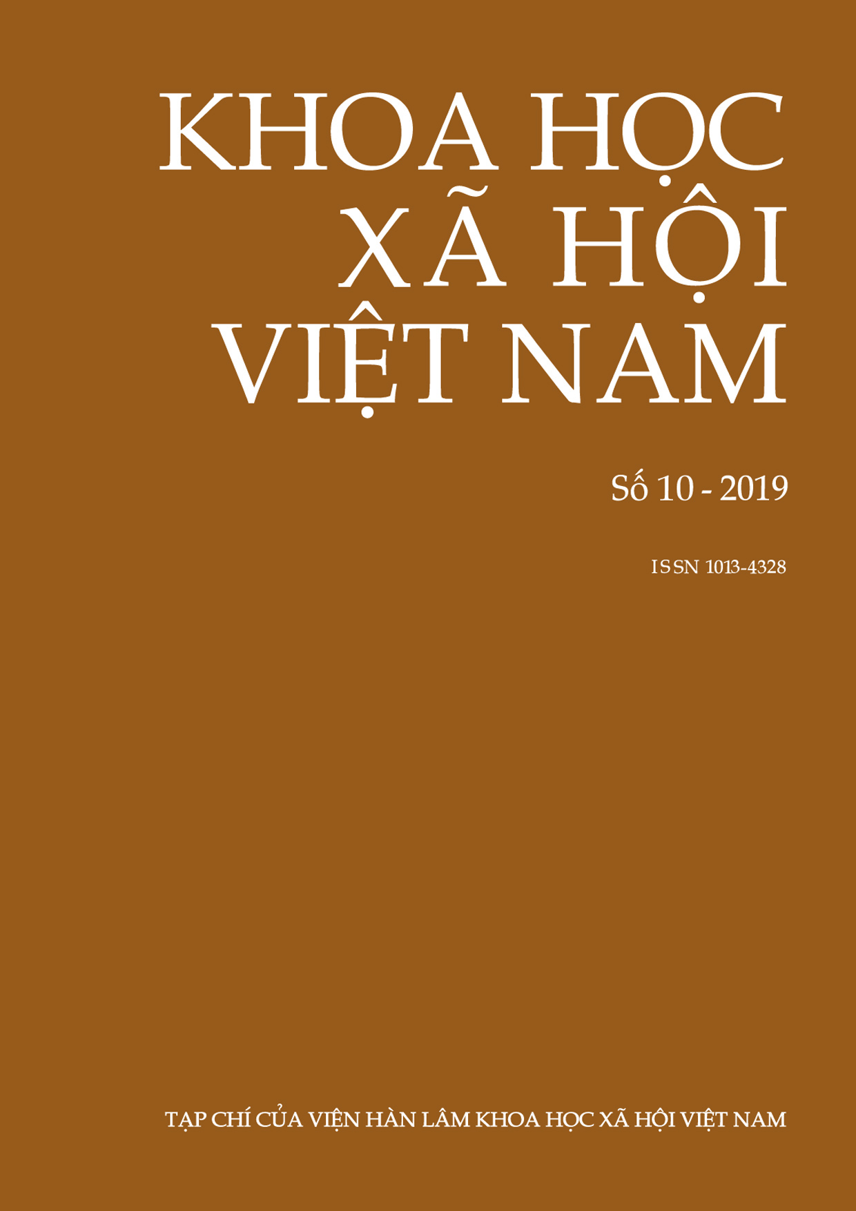 Khoa học xã hội Việt Nam. Số 10 - 2019